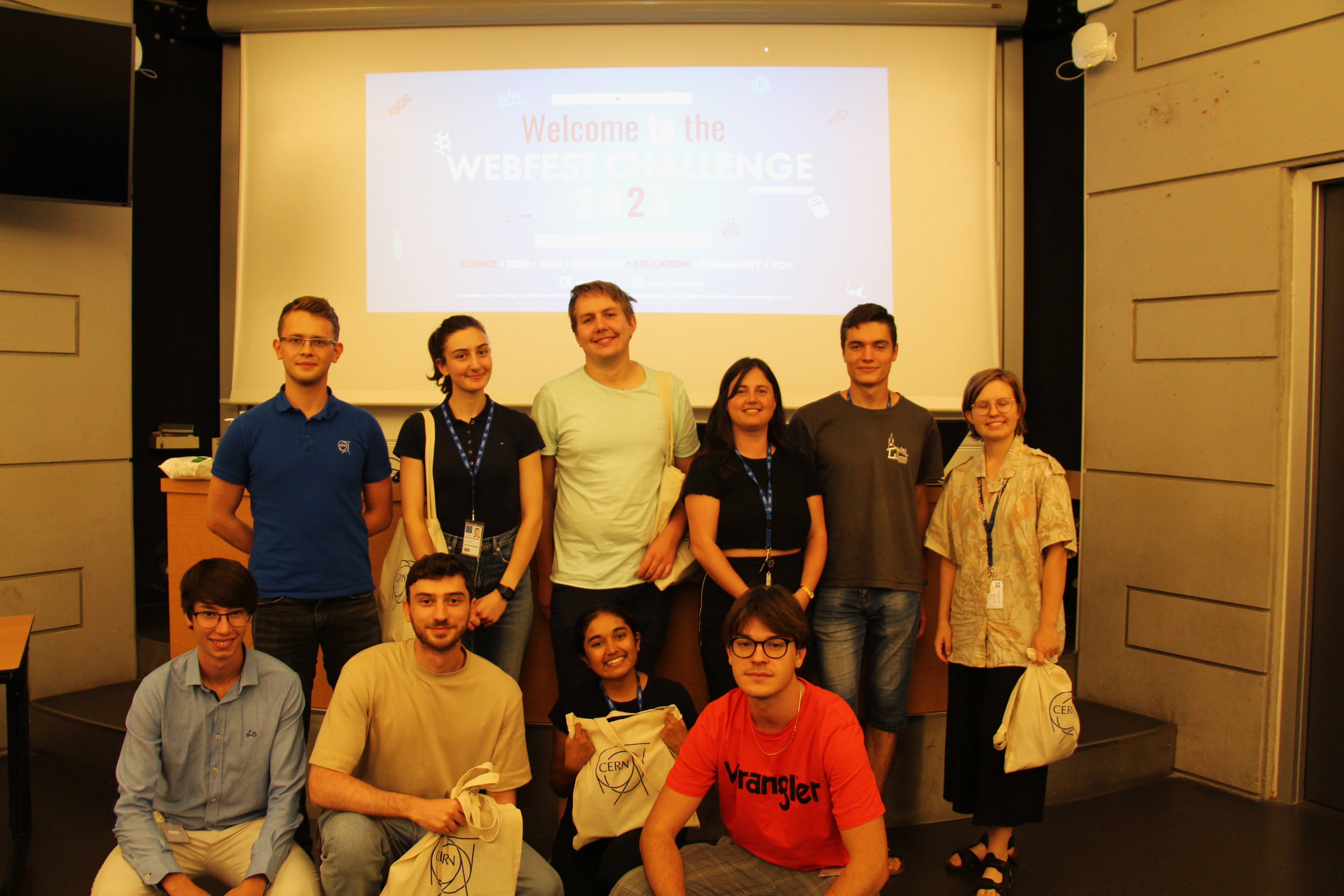Two winning teams of the 2023 CERN Webfest